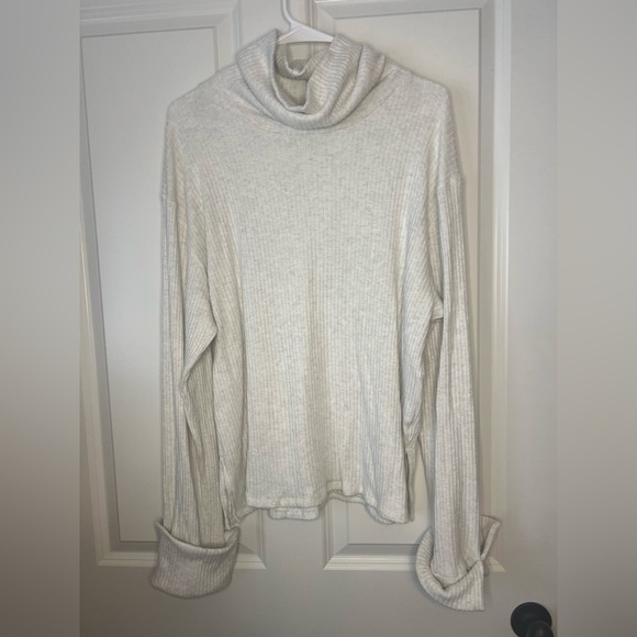 Treasure & Bond Sweaters - Treasure & Bond Cream Cowl Neck Sweater